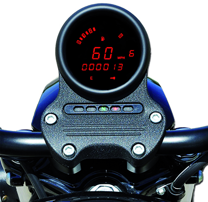 11-18 S/T ,12-17 FXD, 14-19 XL GAUGE,3 3/8"RED/BLK BEZEL CAN-BUS