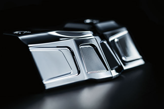 Bahn Spark Plug-Head Bolt Covers, Chrome