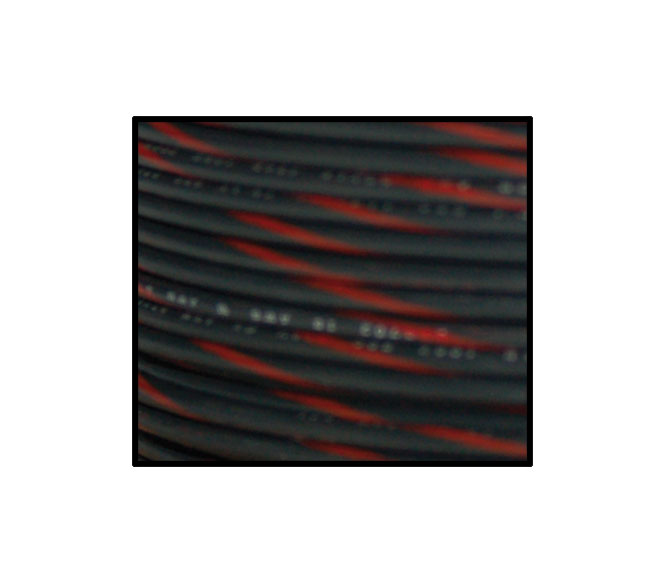 18Gauge, 100FT Spool of Primary Wire, Black, Red Stripe HD Parts 24
