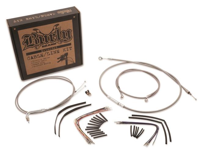 18" Gorilla Bar Cable Kit Stainless Steel Clear Coat ABS