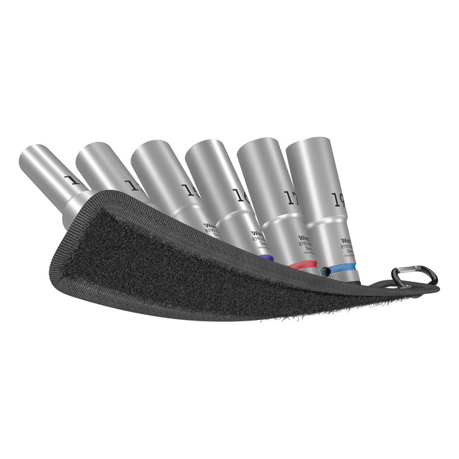 Wera, socket belt with 1/2" drive hex deep sockets - Metric