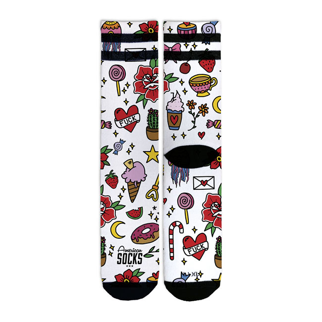 American Socks Signature Rosey Jones Tattoo Girl