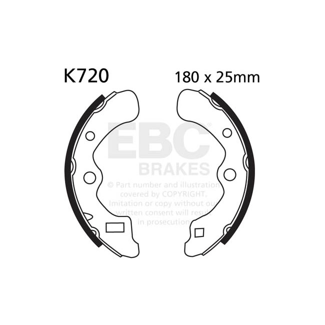 EBC plain brake shoes
