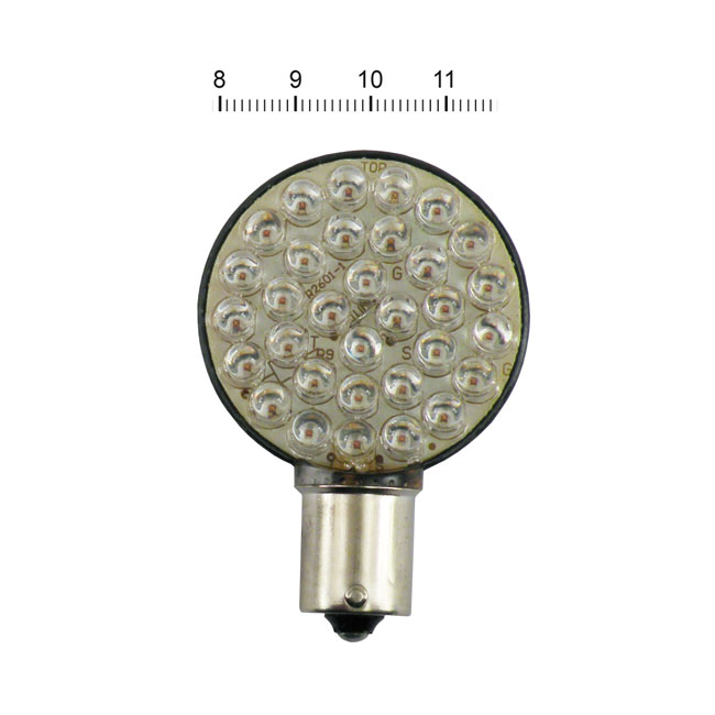 'Lollipop' flat LED turn signal bulb. Red