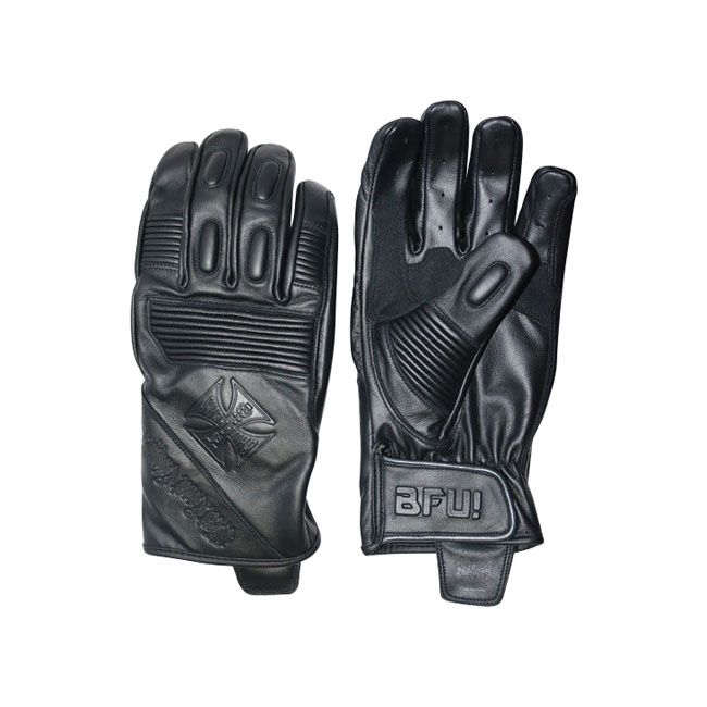 WCC BFU leather riding gloves black